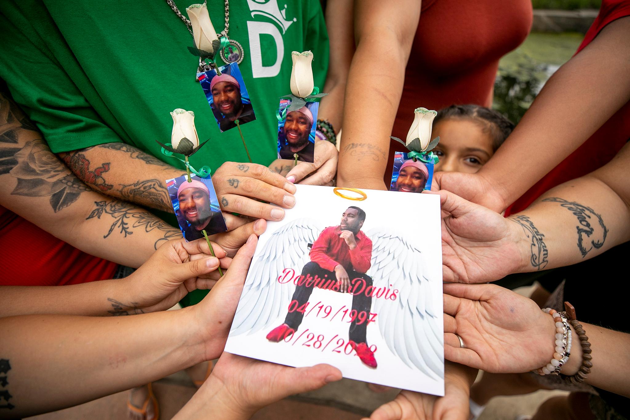 Darrius Davis&#039; family gather at Aurora&#039;s Utah Park. July 30, 2023.