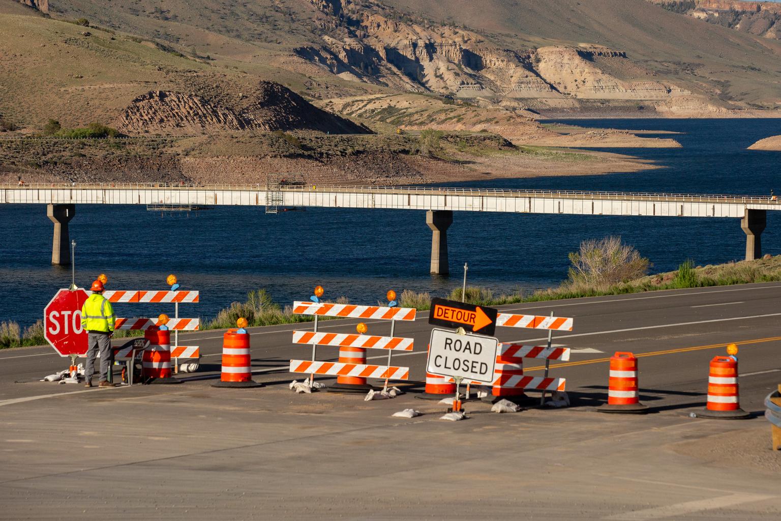 Highway 50 bridge over Blue Mesa Reservoir