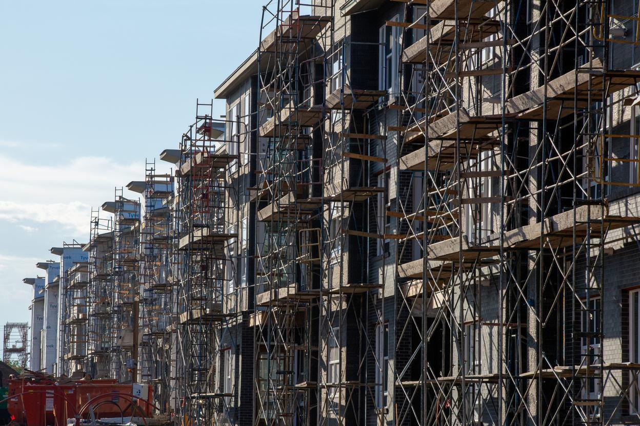 New apartment buildings under construction in on Holly Street in Denver’s North Park Hill neighborhood, June 20, 2024.