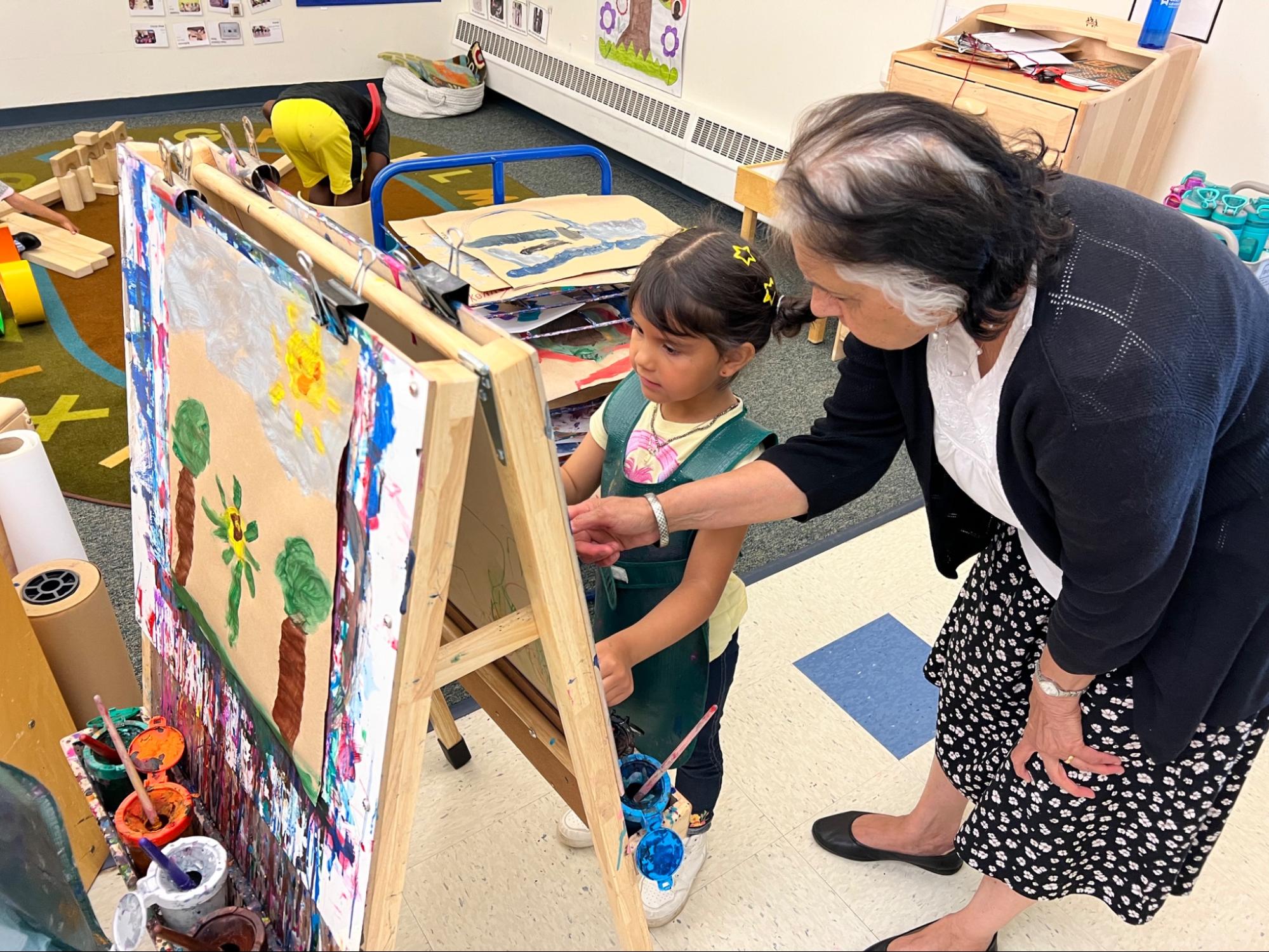 Sunanda Babu works with preschoolers