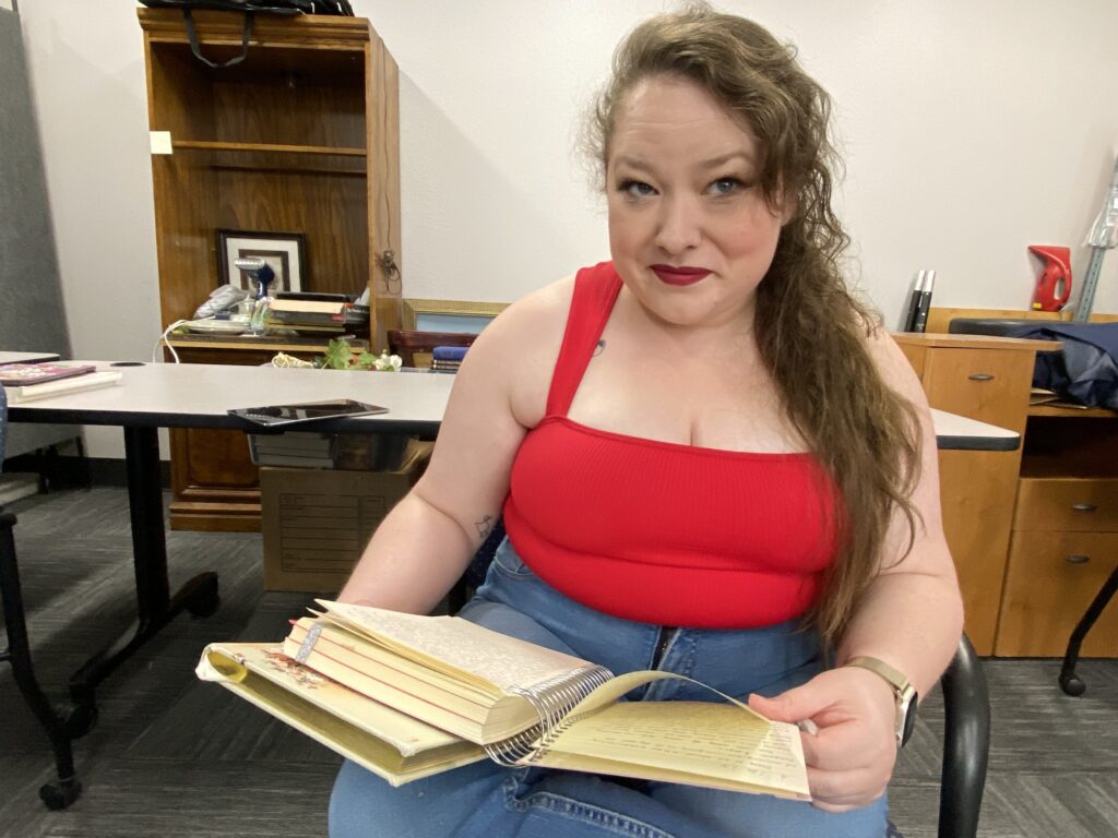 Singer Chloe Scull looks over the diaries she kept during her battle with long COVID.